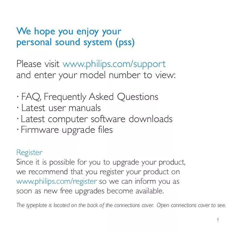 Mode d'emploi PHILIPS PSS110-17B