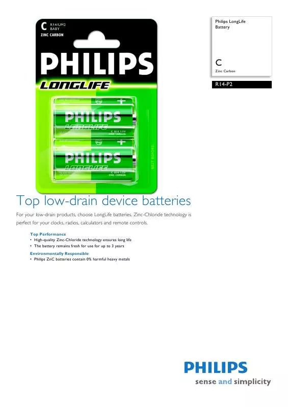 Mode d'emploi PHILIPS R14-P2