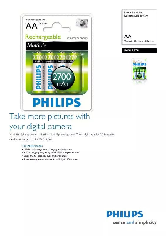 Mode d'emploi PHILIPS R6B4A270