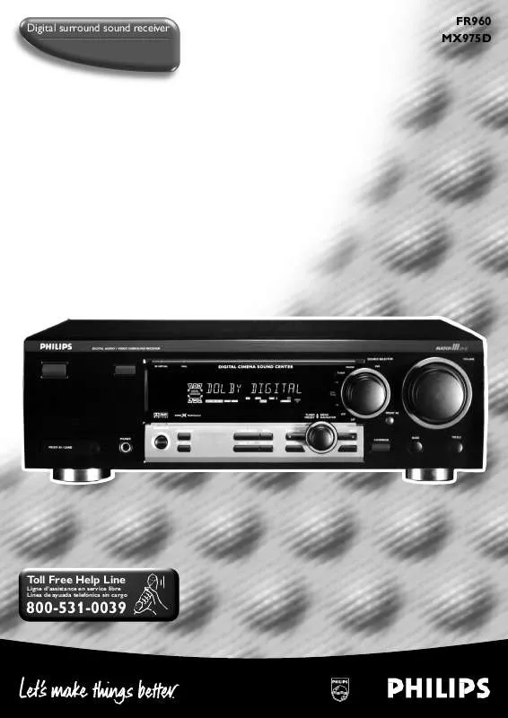 Mode d'emploi PHILIPS RECEIVERS MX975D