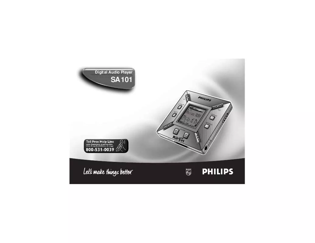 Mode d'emploi PHILIPS SA10117