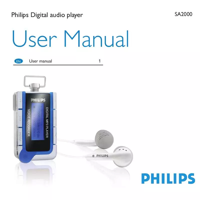 Mode d'emploi PHILIPS SA2000