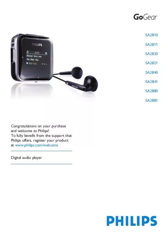 Mode d'emploi PHILIPS SA2810