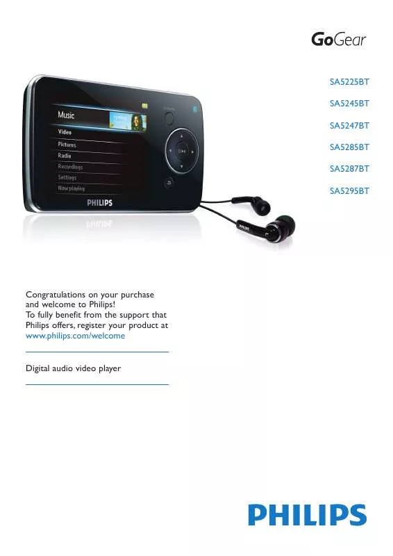 Mode d'emploi PHILIPS SA5225BT