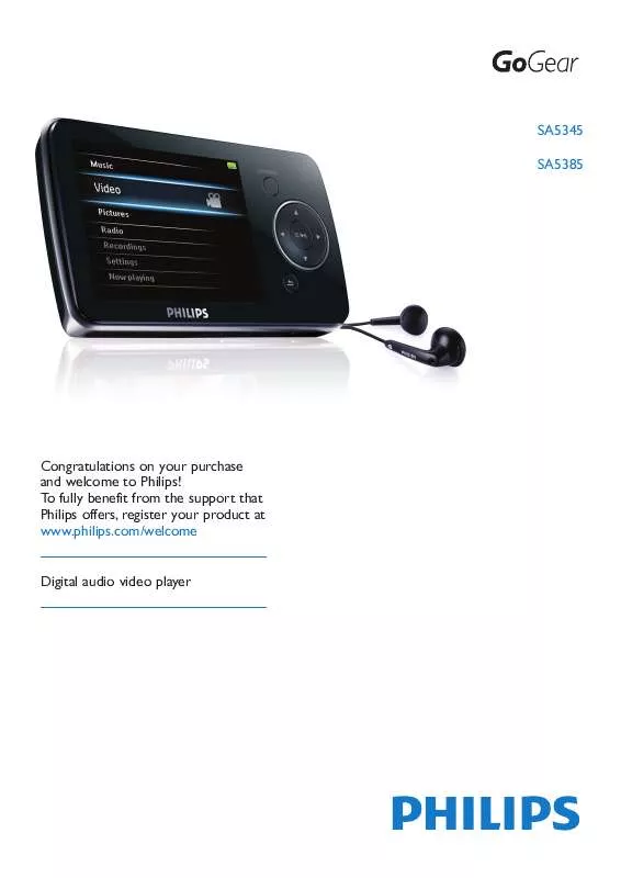 Mode d'emploi PHILIPS SA5345