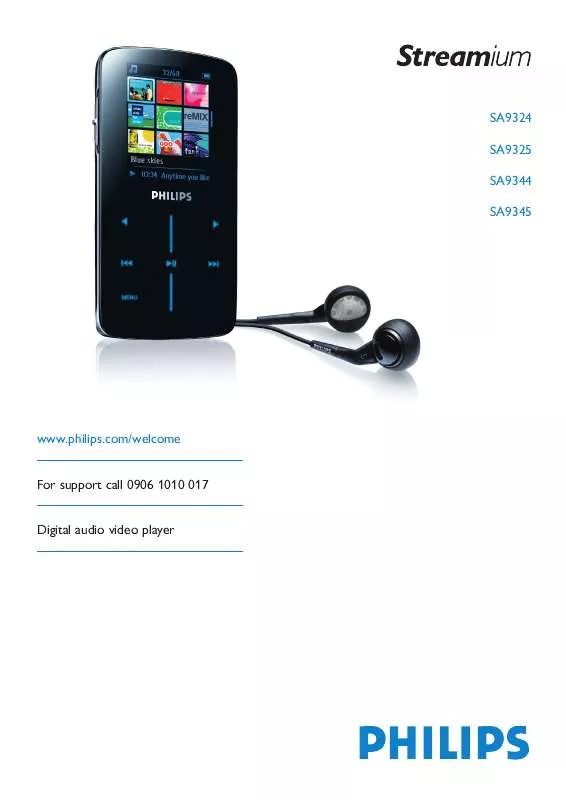 Mode d'emploi PHILIPS SA9345