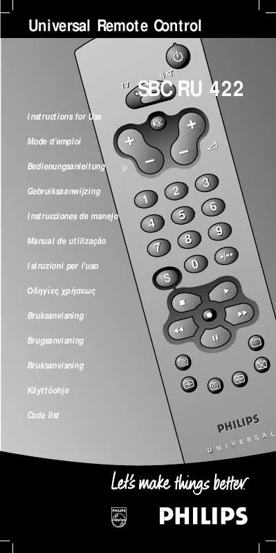 Mode d'emploi PHILIPS SBCRU422/85U