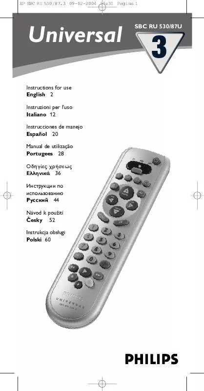 Mode d'emploi PHILIPS SBCRU530