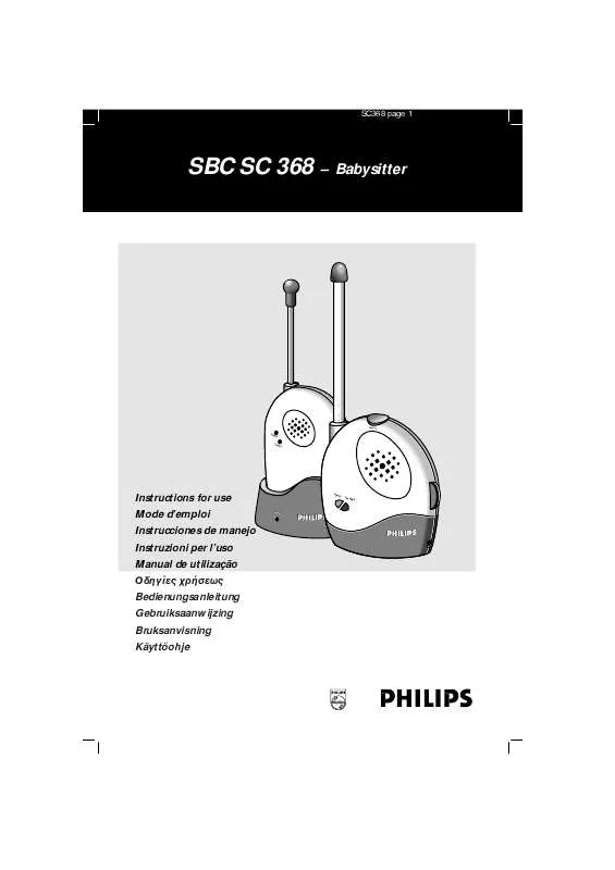 Mode d'emploi PHILIPS SBCSC368/13C