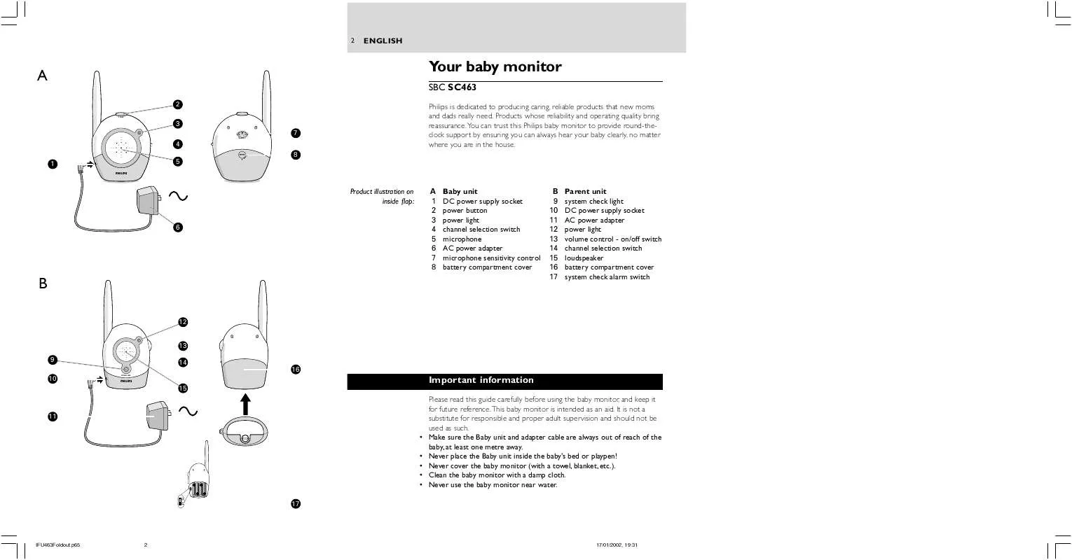 Mode d'emploi PHILIPS SBCSC463