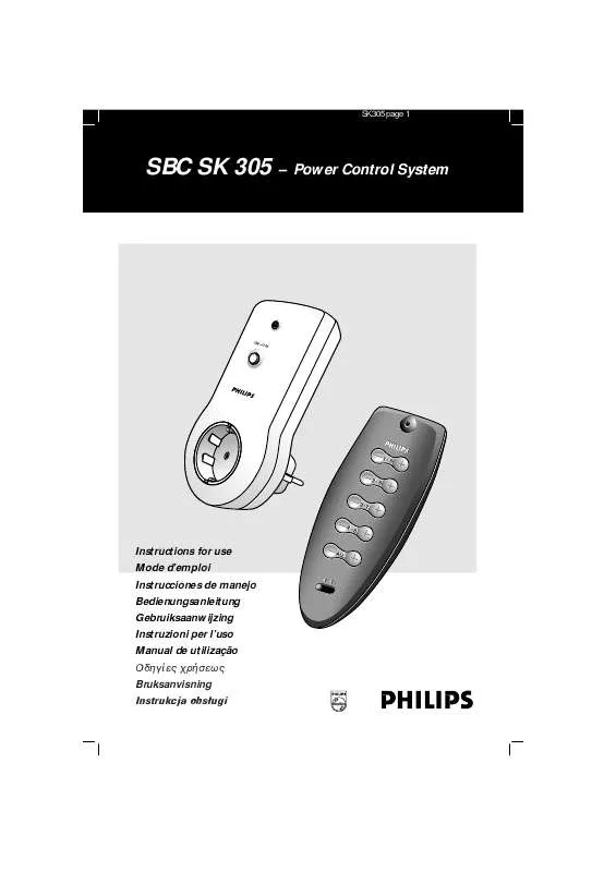 Mode d'emploi PHILIPS SBCSK305