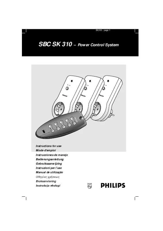 Mode d'emploi PHILIPS SBCSK310