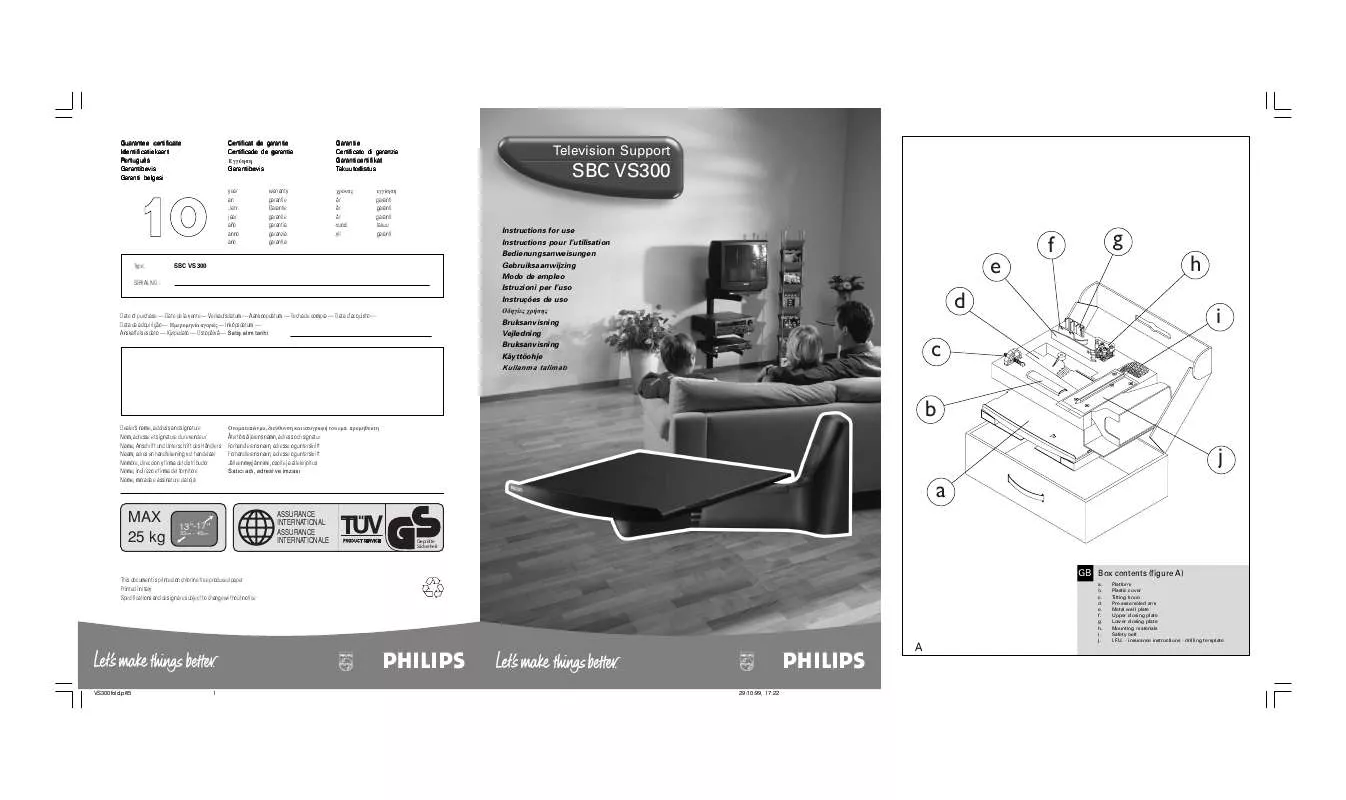 Mode d'emploi PHILIPS SBCVS300/00W