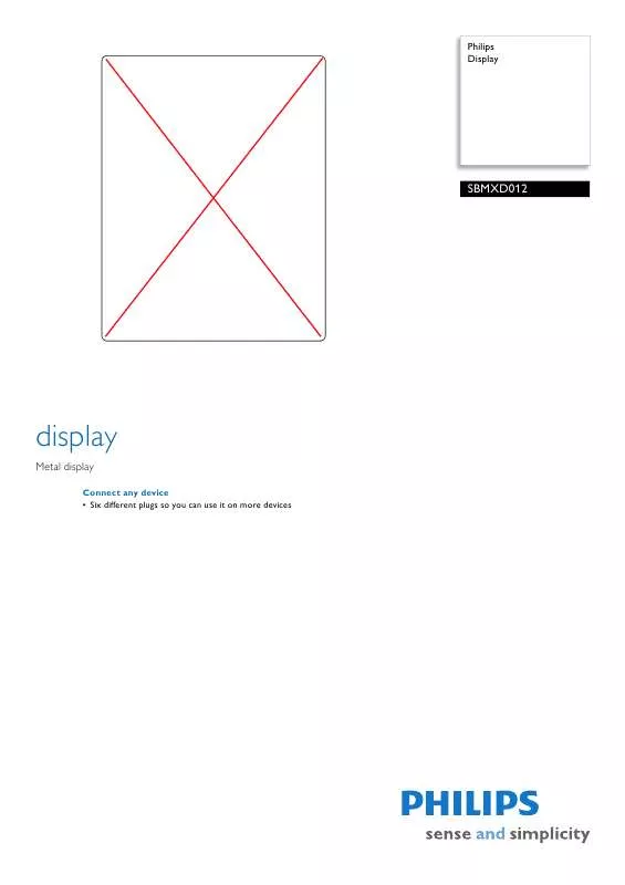 Mode d'emploi PHILIPS SBMXD012
