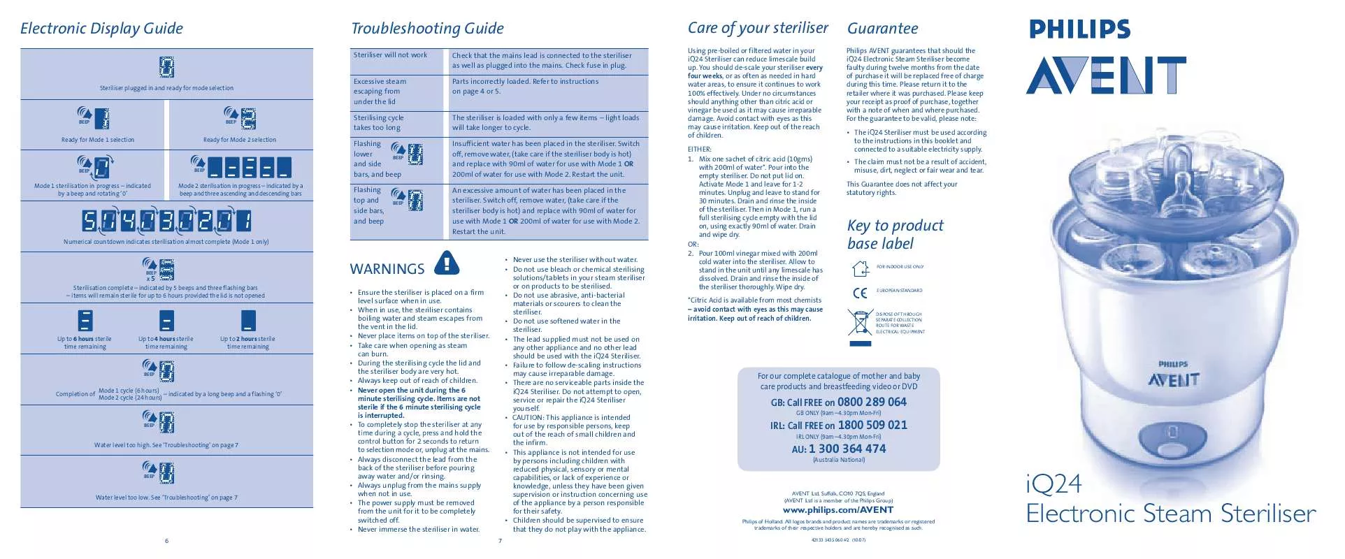 Mode d'emploi PHILIPS SCF276