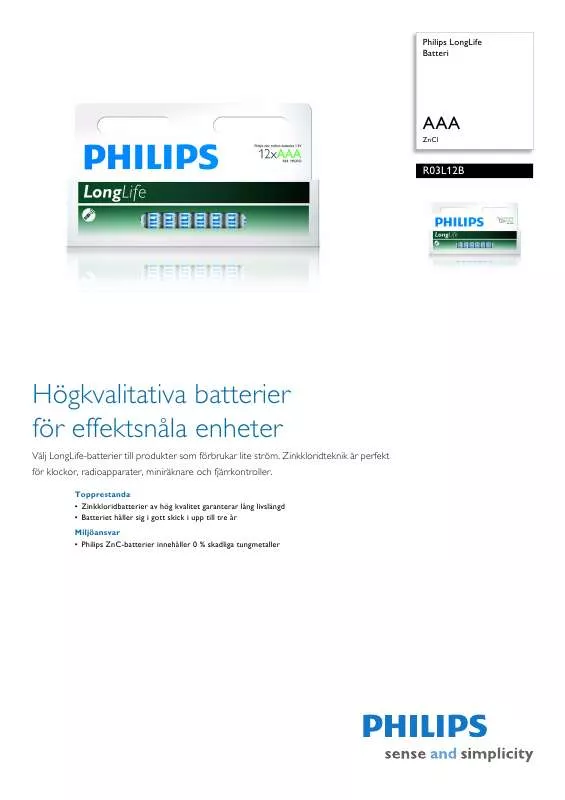 Mode d'emploi PHILIPS SHL1705BK