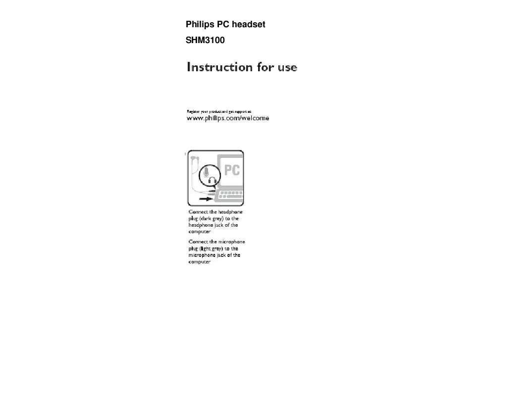 Mode d'emploi PHILIPS SHM3100