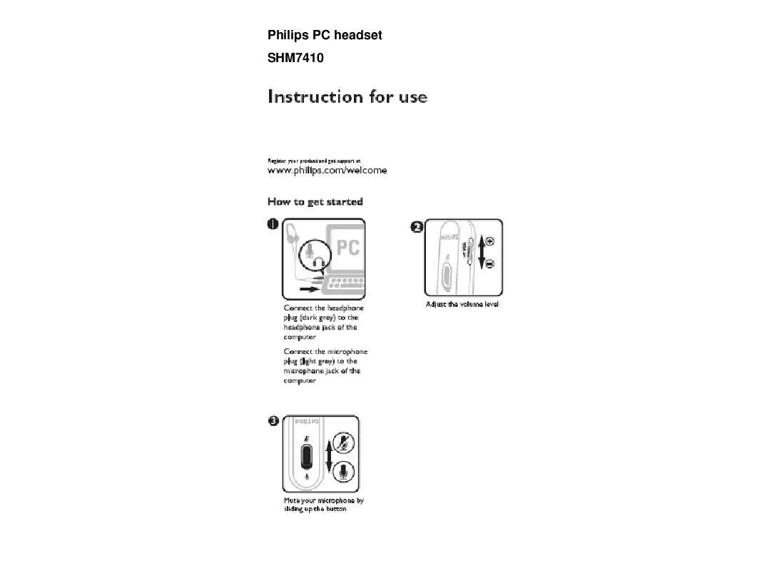 Mode d'emploi PHILIPS SHM7410