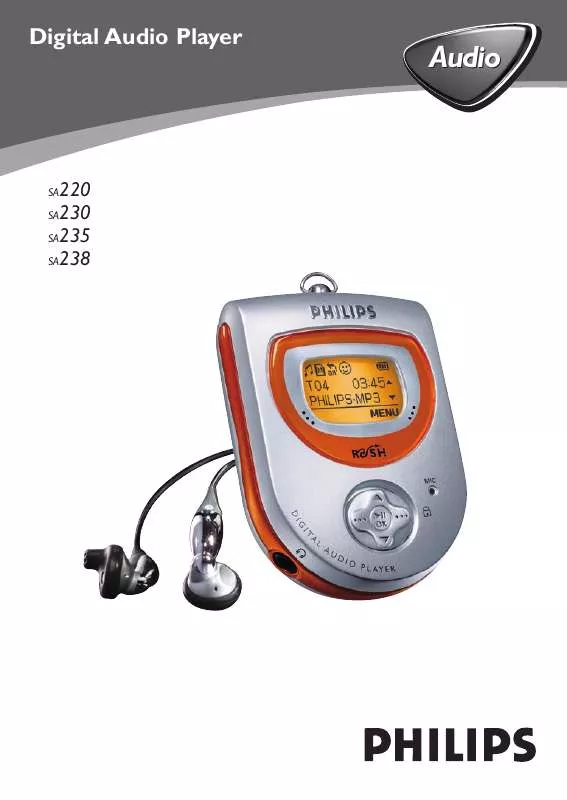 Mode d'emploi PHILIPS SOLID STATE AUDIO RECORDER SA220