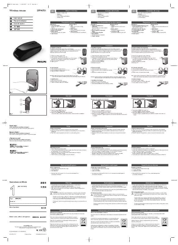 Mode d'emploi PHILIPS SPM4701BB