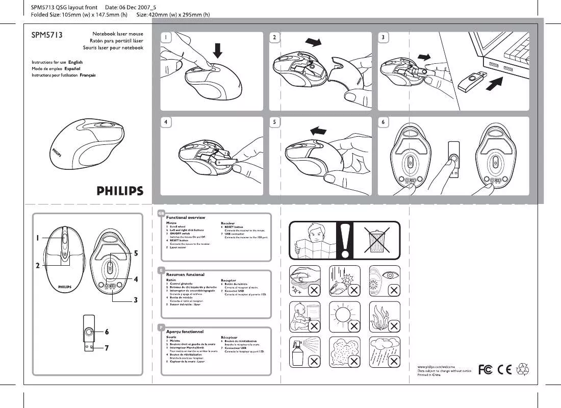 Mode d'emploi PHILIPS SPM5713BB