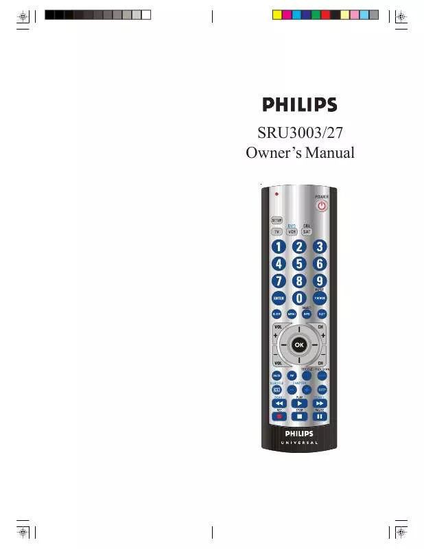 Mode d'emploi PHILIPS SRU3003