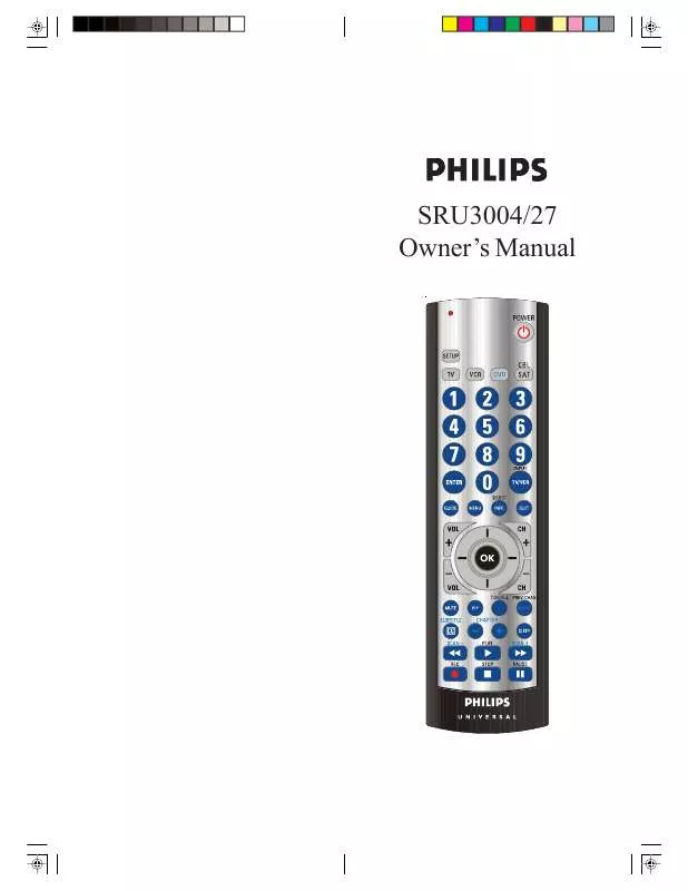 Mode d'emploi PHILIPS SRU3004