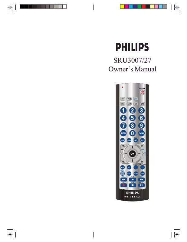 Mode d'emploi PHILIPS SRU3007