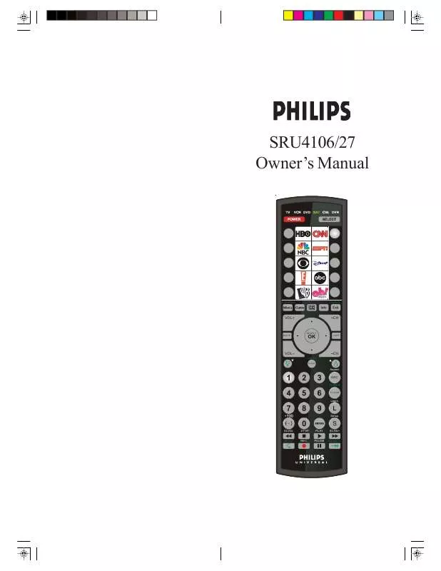 Mode d'emploi PHILIPS SRU4106