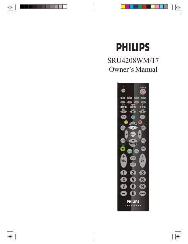 Mode d'emploi PHILIPS SRU4208WM