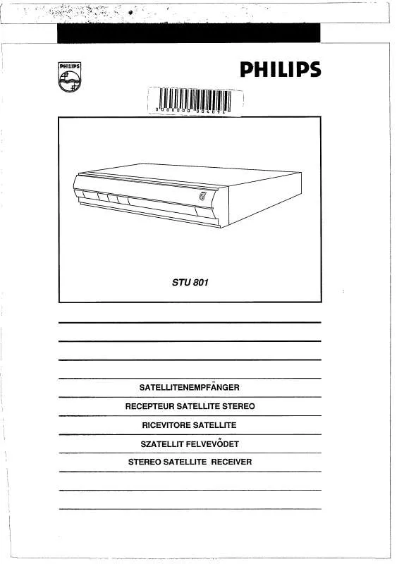 Mode d'emploi PHILIPS STU801-05R