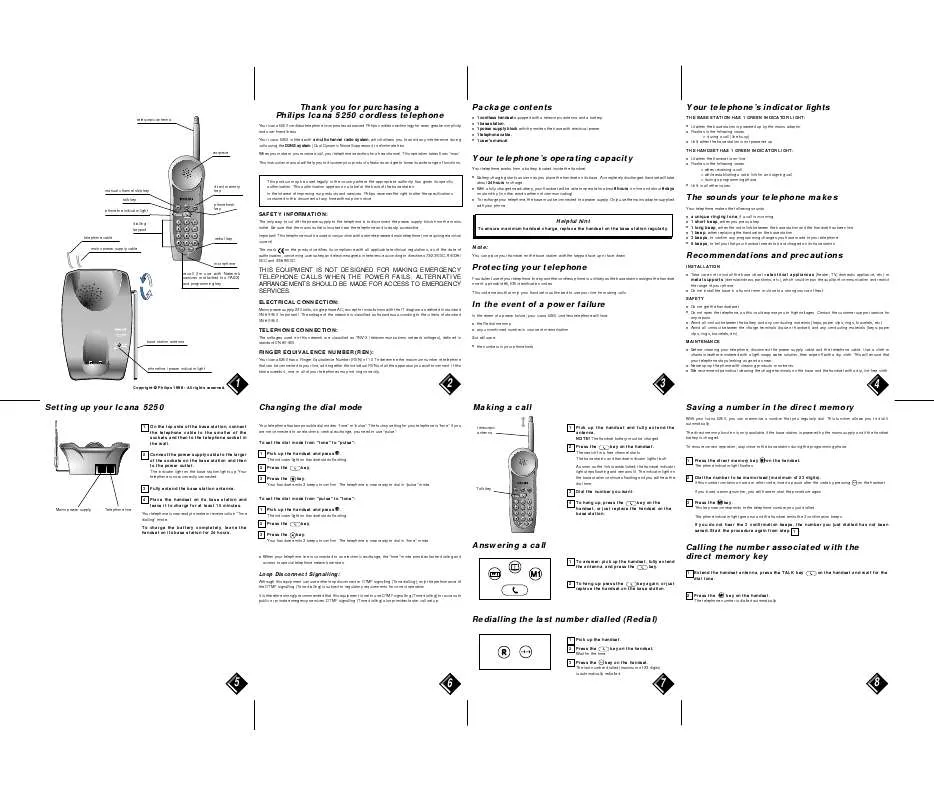 Mode d'emploi PHILIPS TD5250-BB058P