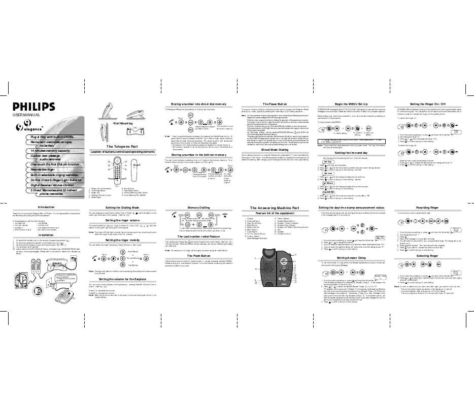 Mode d'emploi PHILIPS TD9473