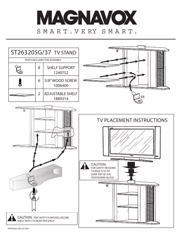 Mode d'emploi PHILIPS TV FLOOR STAND ST263205G