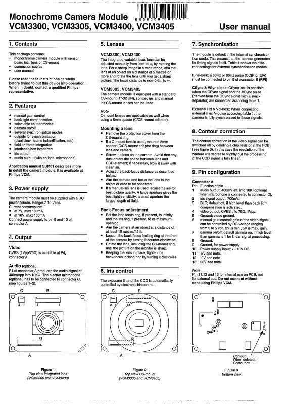 Mode d'emploi PHILIPS VCM3300