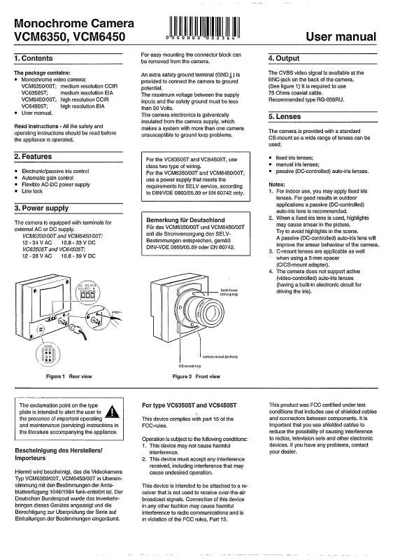 Mode d'emploi PHILIPS VCM6350/00T