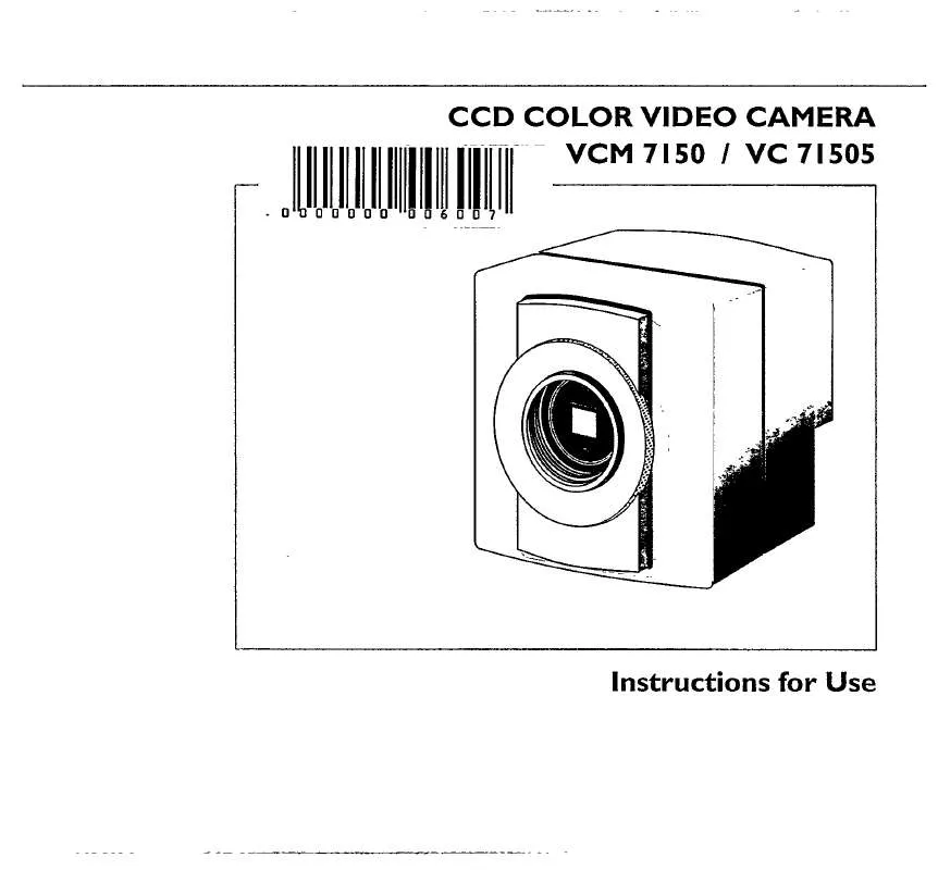 Mode d'emploi PHILIPS VCM7150/00T