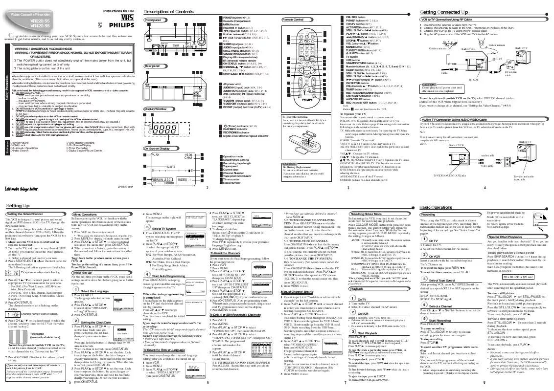 Mode d'emploi PHILIPS VR420