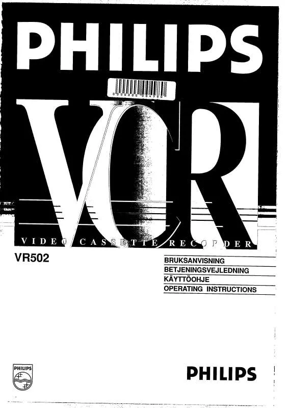 Mode d'emploi PHILIPS VR502