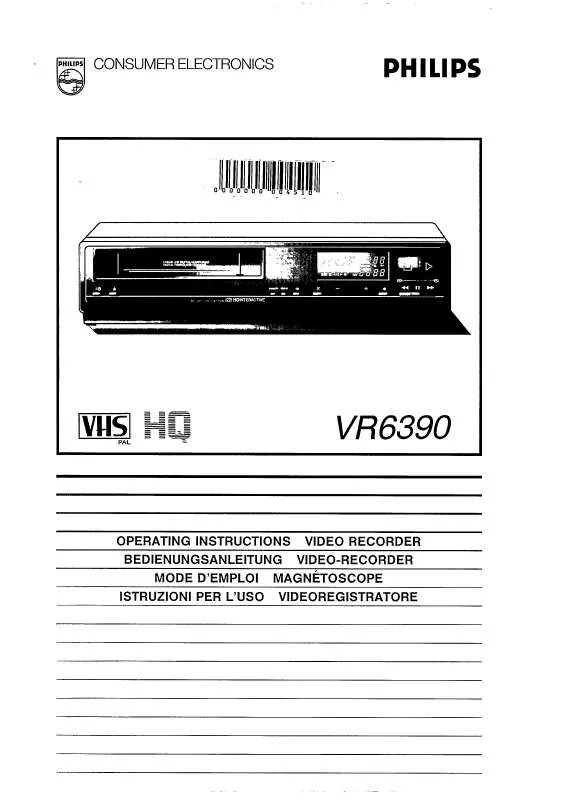 Mode d'emploi PHILIPS VR6390