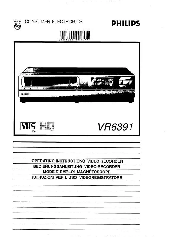 Mode d'emploi PHILIPS VR6391