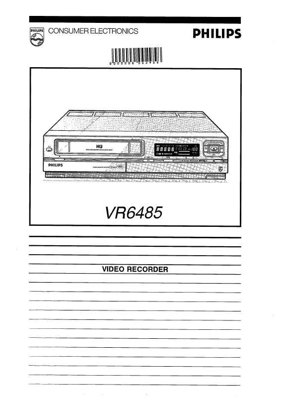 Mode d'emploi PHILIPS VR6485