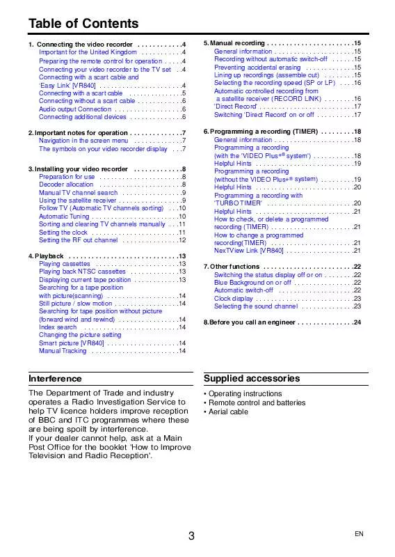 Mode d'emploi PHILIPS VR742