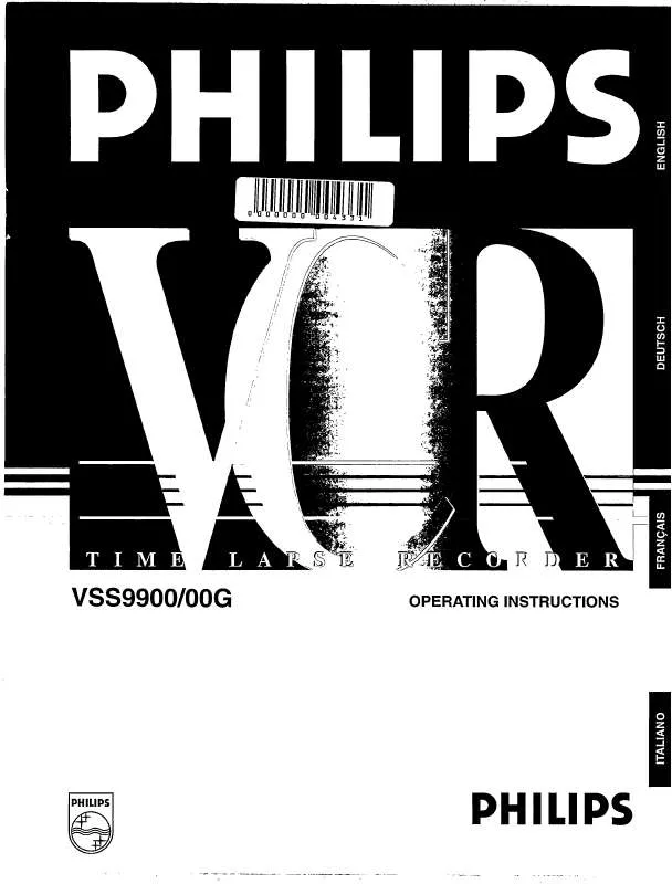 Mode d'emploi PHILIPS VSS9900/00G