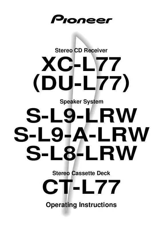 Mode d'emploi PIONEER S-L9-A-LRW
S-L9-LRW