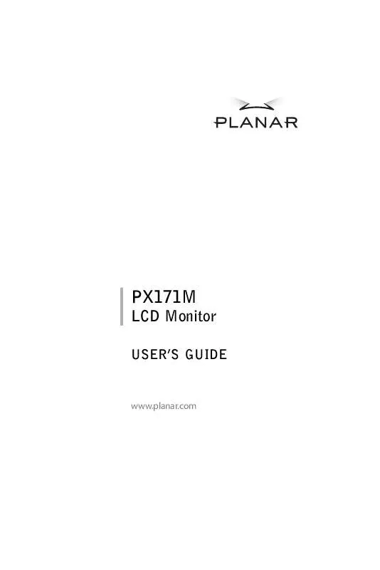 Mode d'emploi PLANAR PX171M