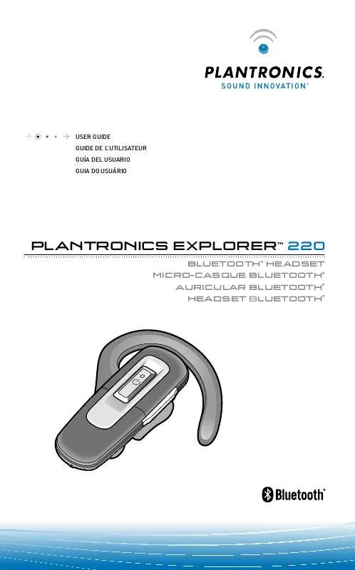 Mode d'emploi PLANTRONICS 220