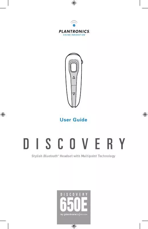 Mode d'emploi PLANTRONICS DISCOVERY 650E