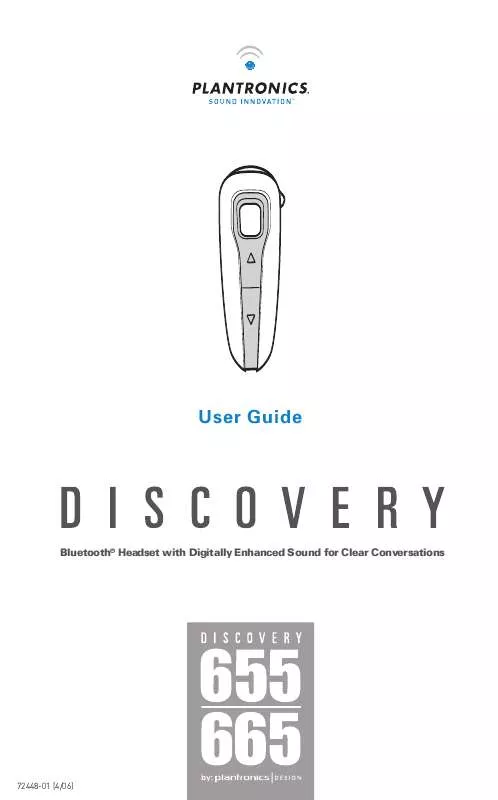 Mode d'emploi PLANTRONICS DISCOVERY 655