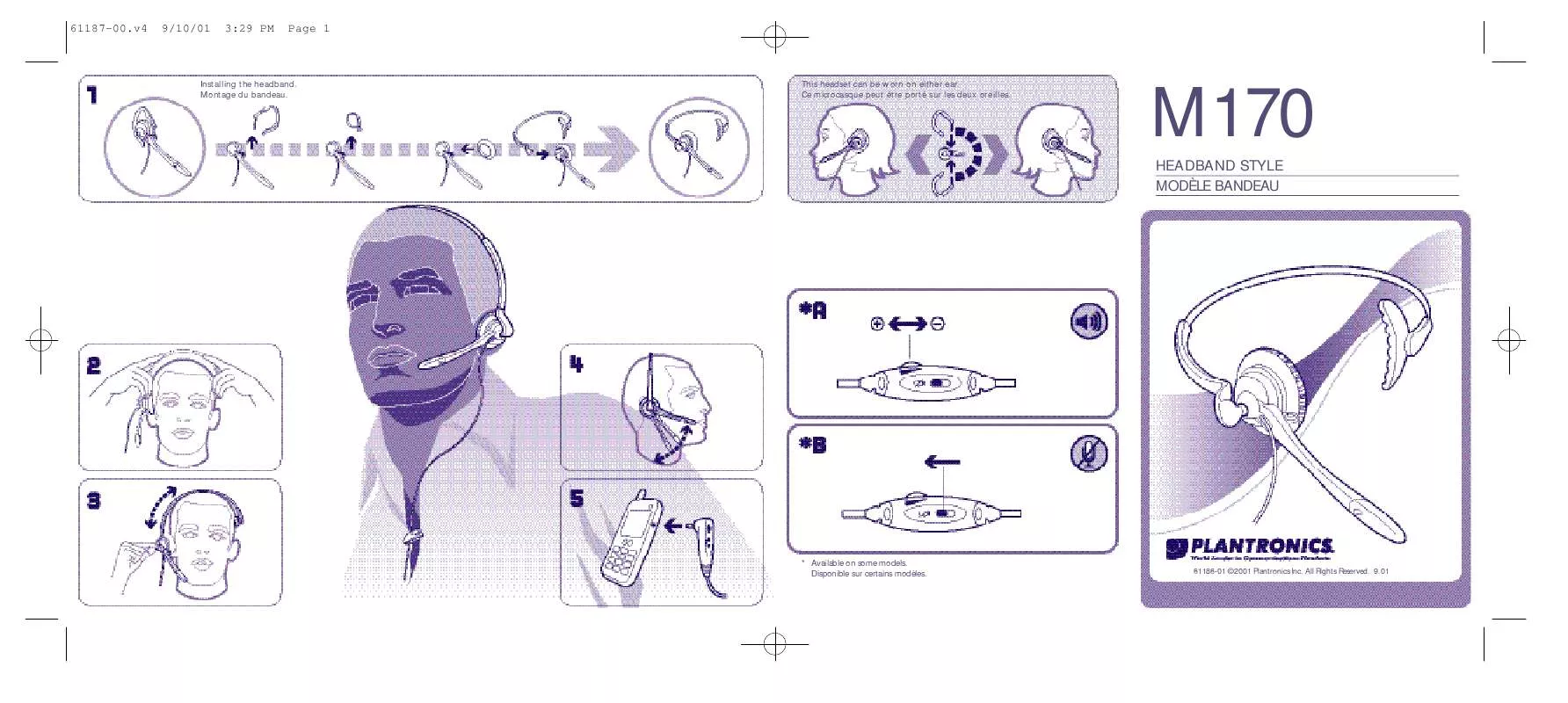 Mode d'emploi PLANTRONICS M170